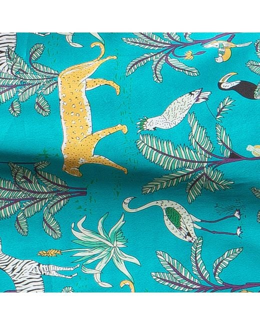Inara Blue Lomami Leopard Pyjama Set