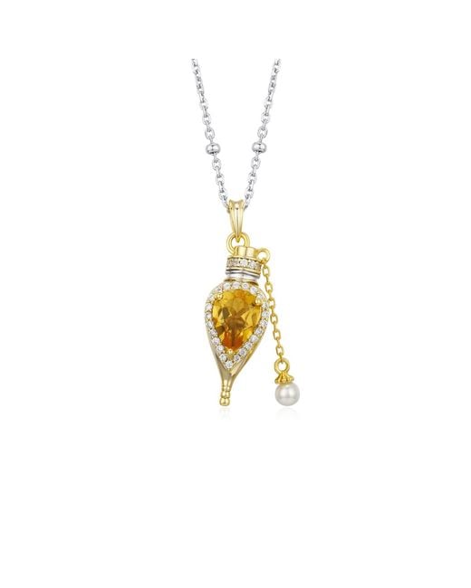 Azura Jewelry New York Metallic Elixir Of Fortune Necklace Vermeil