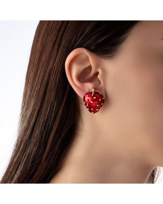 Milou Jewelry Red Strawberry Earrings