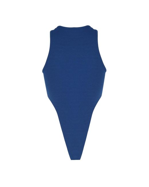 No'design Blue Halter Neck Bodysuit