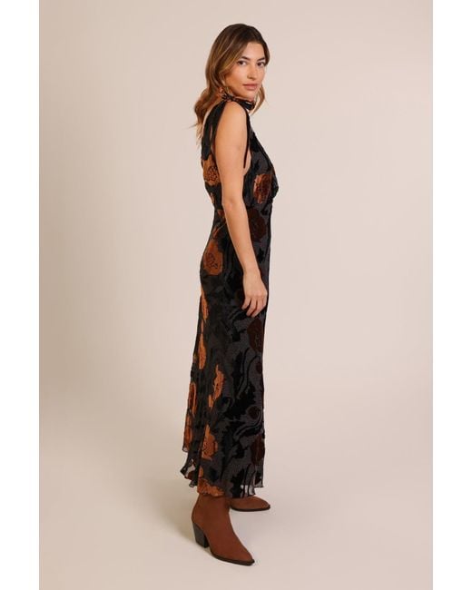 Traffic People Black Burnout Grace Dress