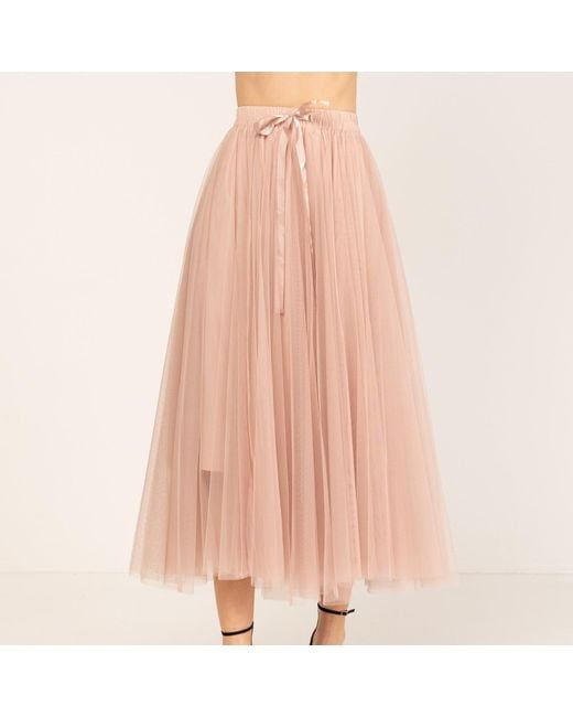 Tantra Spain Sl Pink A-Line Tulle Skirt With Elastic Waistband