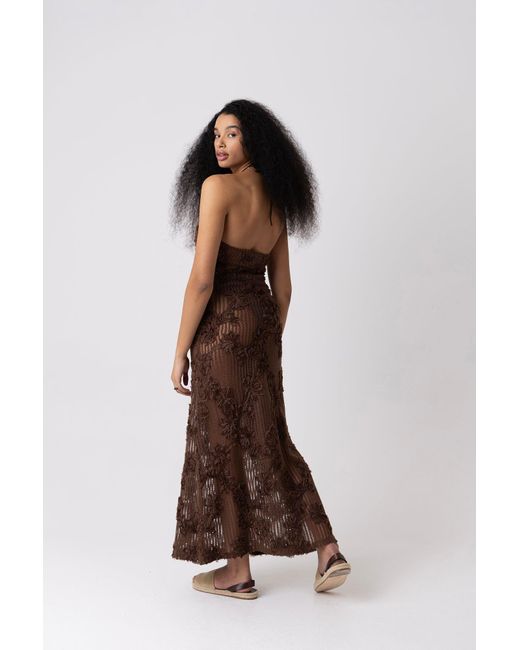 Amy Lynn Brown Cici Floral Crochet Maxi Dress