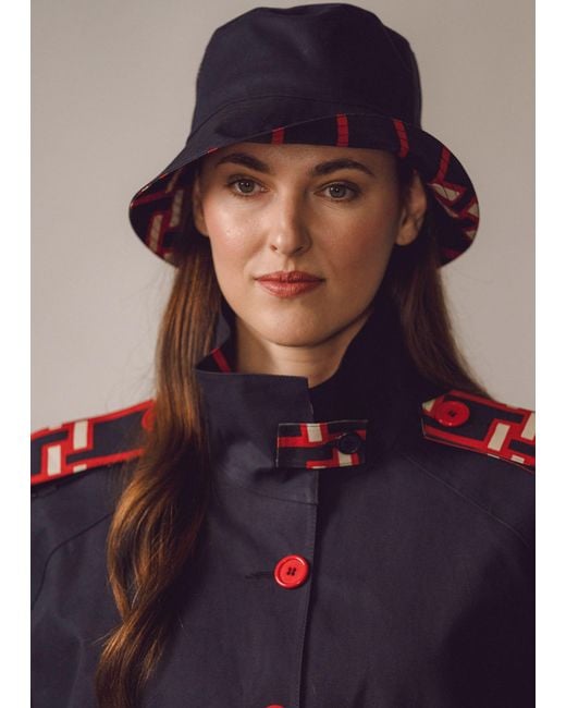 BEIRA Blue Rosa Bucket Hat Silk