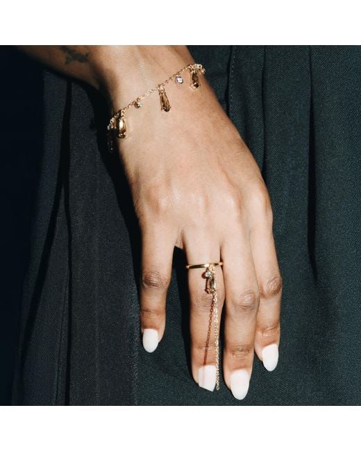 Studio Baloge Metallic Cascade Ring – Champagne