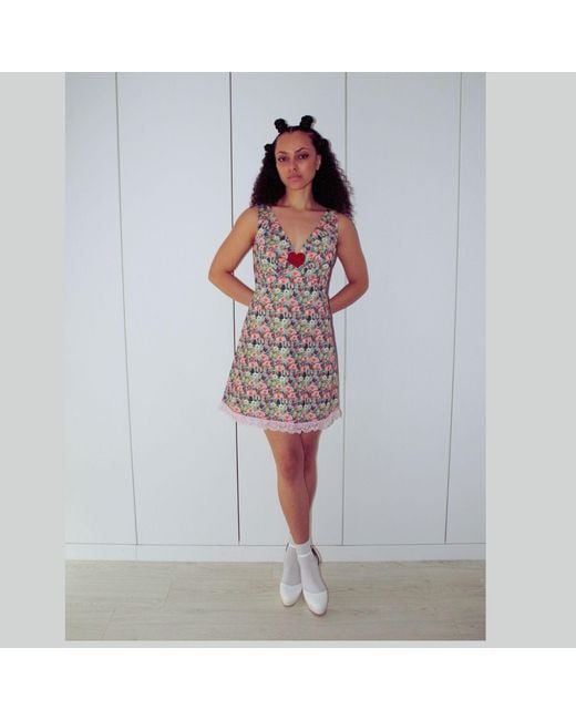 Couture to Your Door Multicolor Aline Mod Mini Floral Summer Dress