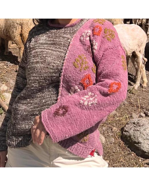 Charkha & Loom Multicolor Tragopan Pullover Lavendar