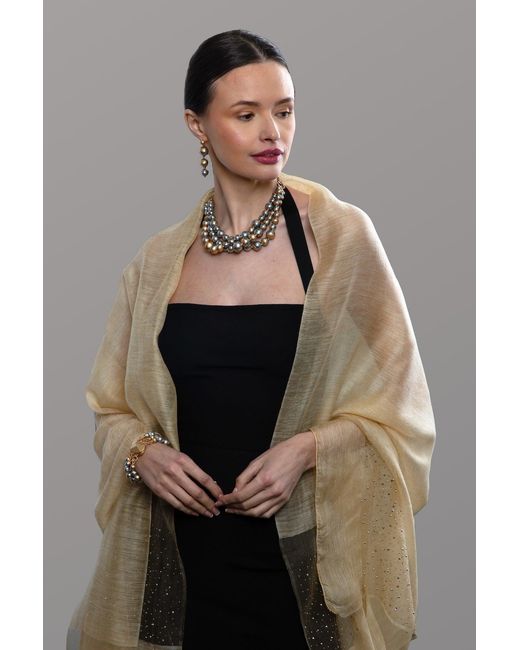 Saachi Natural Star Gazer Moccasin Scarf