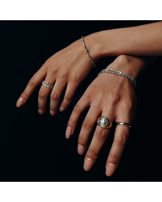 Ptera Jewelry Metallic Luna Astra Moon Ring