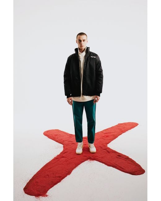 Pcfg Black Oversized Bomber Jacket for men