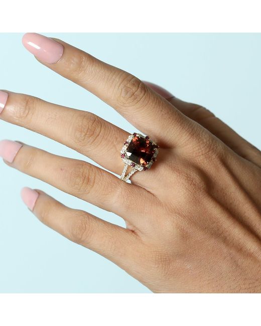 Artisan Brown Tourmaline & Diamond Statement Ring