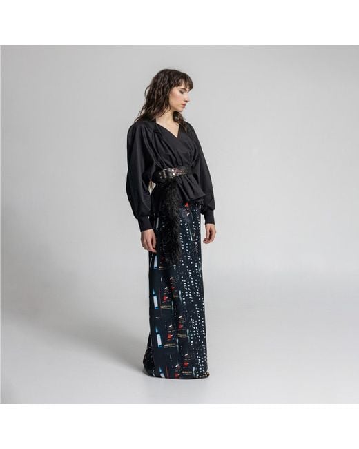 ARTISTA Black Sarah V-Neckline Blouse