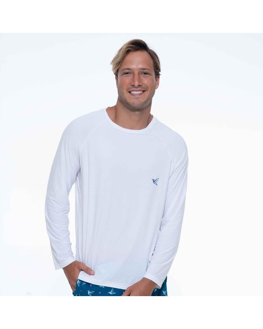 Live Kolibri White Ultralight Upf Activity Shirt for men