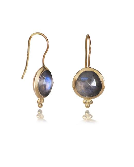 The Jewellery Store London Blue Labradorite 'You Are Loved' Hook Earrings