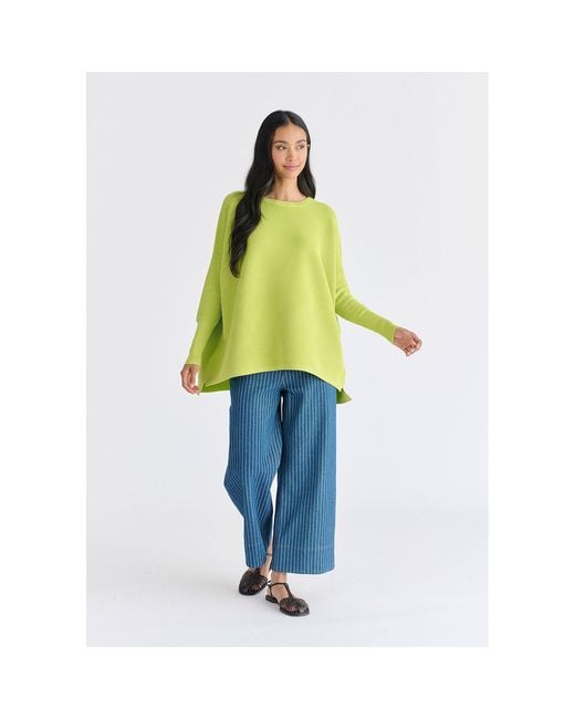 Paisie Green Ribbed Jumper