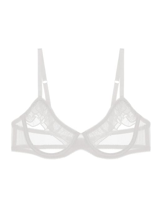 Journelle White Odette Open Cup Bra Blanc