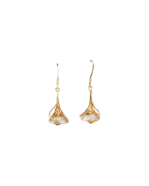 Simon Kemp Jewellers Metallic Arum Lily Earrings Eighteen Carat On
