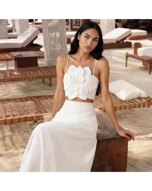 Yumi Kim White Juki Linen Skirt