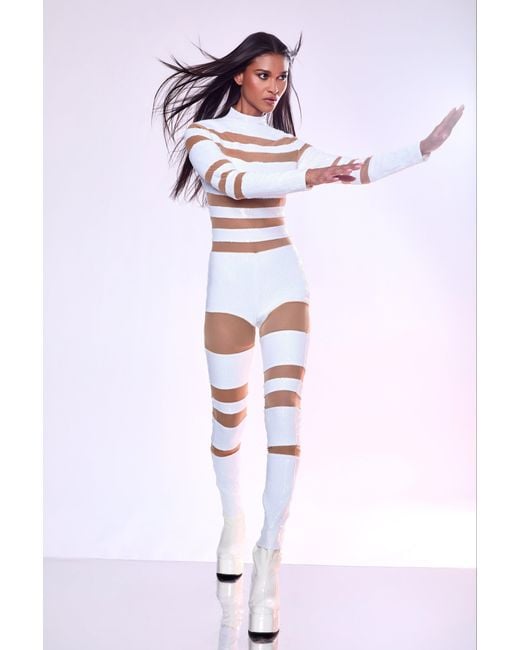 Harmonia Ny White Venusian Catsuit By Dani Watanabe