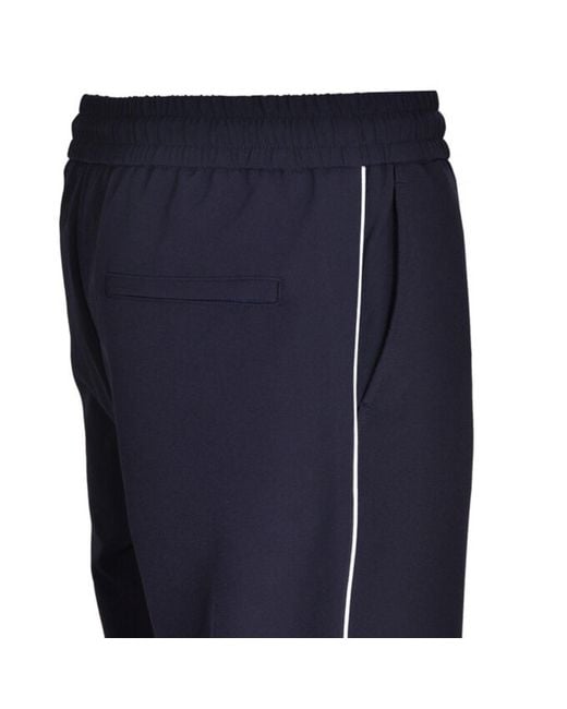 DAVID WEJ Blue Ashford Loose Fit Side Stripe Trouser – for men