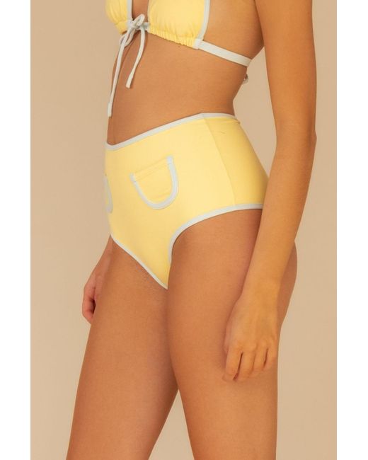 Montce Yellow Sunshine Binded Polly Bikini Bottom