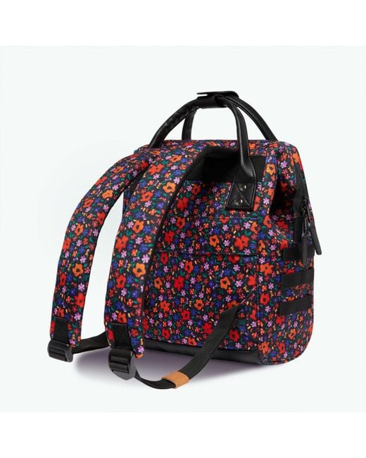 Cabaïa Red Adventurer Backpack All Over Recycled Oxford Printed Small Maupiti