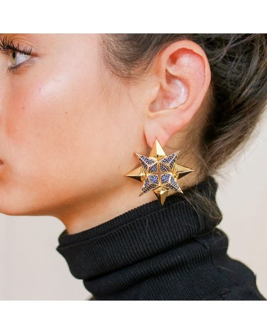 Kybele Studio Metallic Starburst Earrings