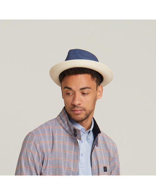 Dasmarca Hats Blue Dasmarca Florence Marine Summer Two Tone Crushable Hat for men