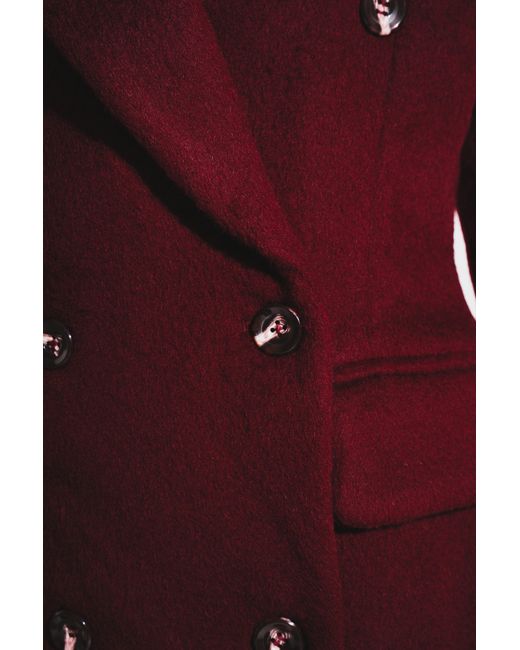 Ofuure Purple Iman Wool Long Jacket