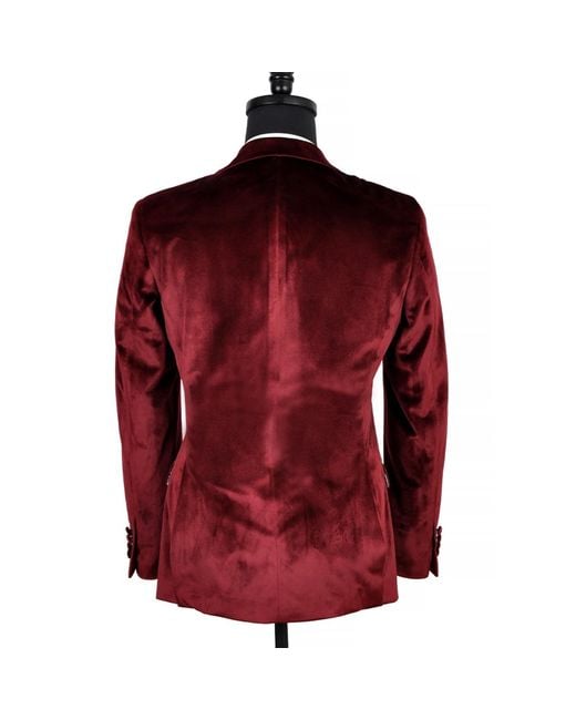 DAVID WEJ Red Maison Velvet Blazer – for men