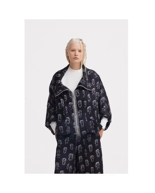 Julia Allert Black Art Print Bomber Jacket –