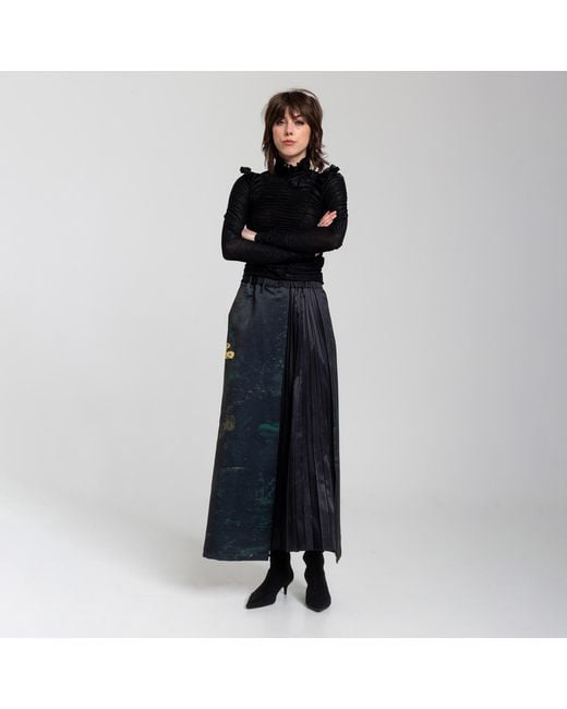 ARTISTA Blue Gift Long Printed Skirt