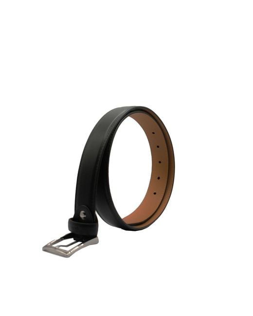 godi. Black Handmade Dark Leather Belt – Calfskin Lined With Stainless Steel Buckle