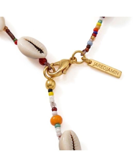 Jaredjamin Metallic Malibu Cowrie Shell Necklace for men