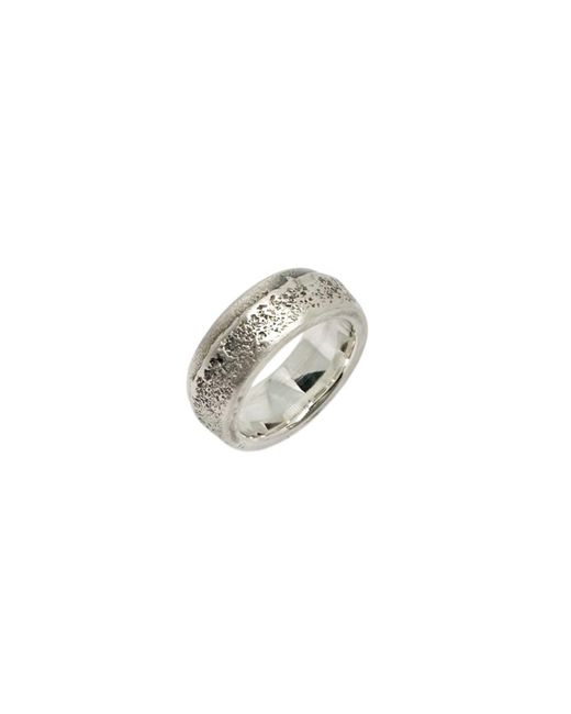 Tg-Jewellery by Tamara Gervasio Metallic Strata Band Ring – Recycled Sterling Sand Cast