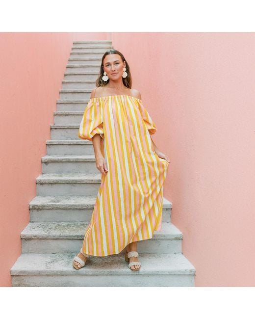 SUNSHINE TIENDA Metallic Sunkissed Stripe Ace Dress