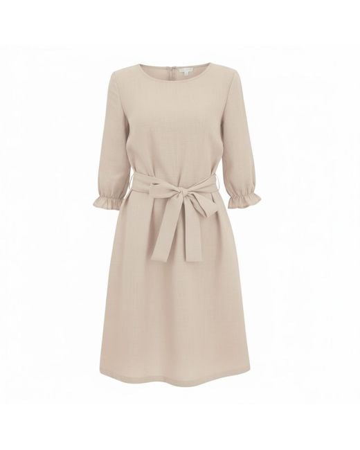 LeMuse Natural Emma — Stonewashed Linen Dress With Pockets & Tie Belt