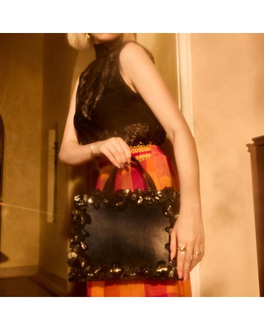 Simitri Black Midnight Bloom Tote