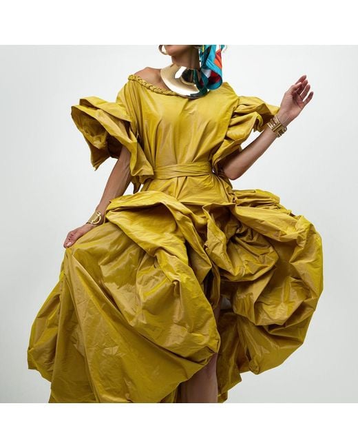 Miro Misljen Yellow Balloon Dress