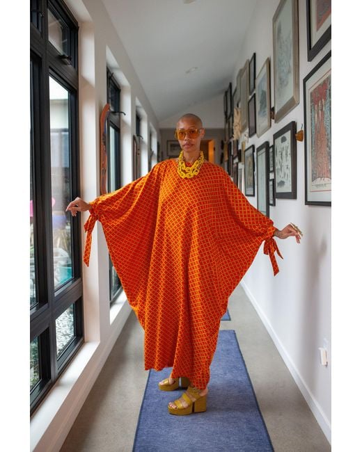 Jennafer Grace Orange Capri Caftan