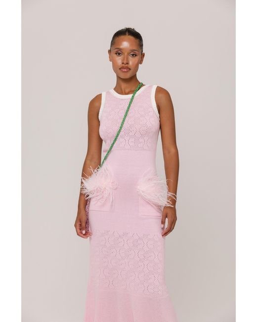Andreeva Pink Peony Knit Dress