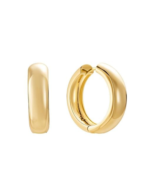 Nazzar Metallic Large Tube Hoop Earrings