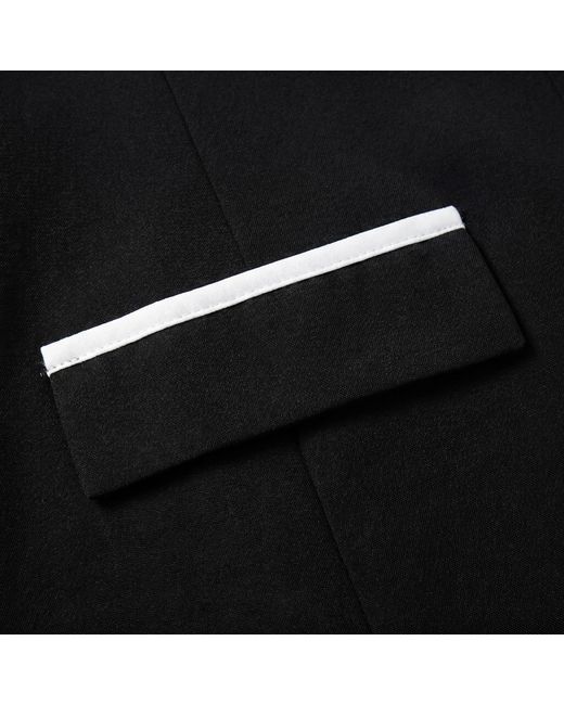 Modenaire Black Contrast Trim Mini Dress Structured Silhouette
