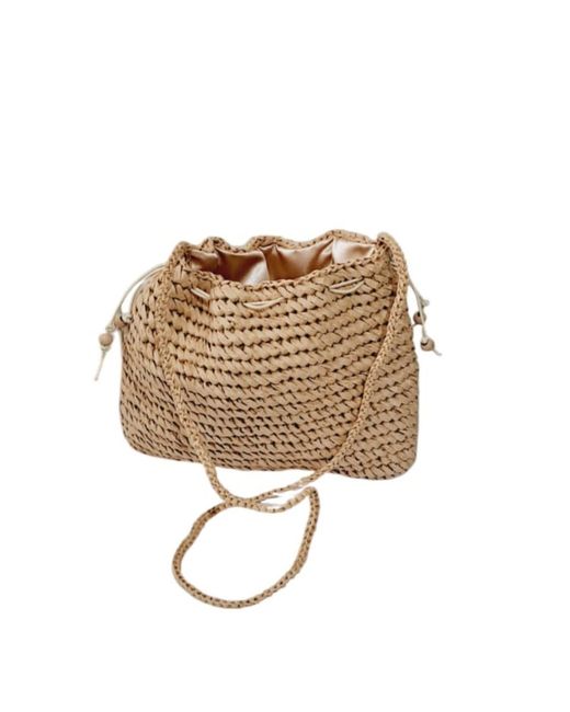 Springmoonatelier Natural Neutrals Handmade Cream Raffia Shoulder And Crossbody Bag – Chic And Elegant