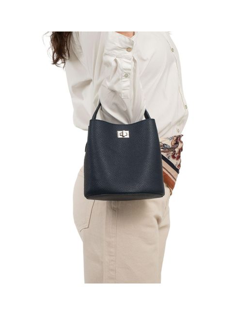 Hamel Atelier Blue Riva Leather Crossbody Bag