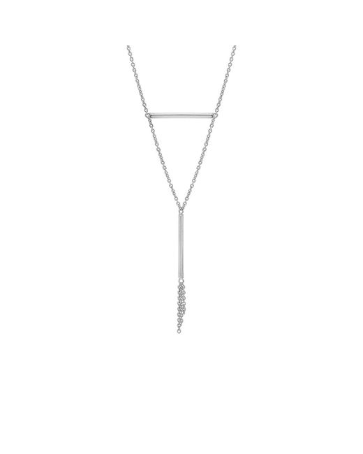 Gold & Honey Metallic Tassel & Bar Y-Necklace