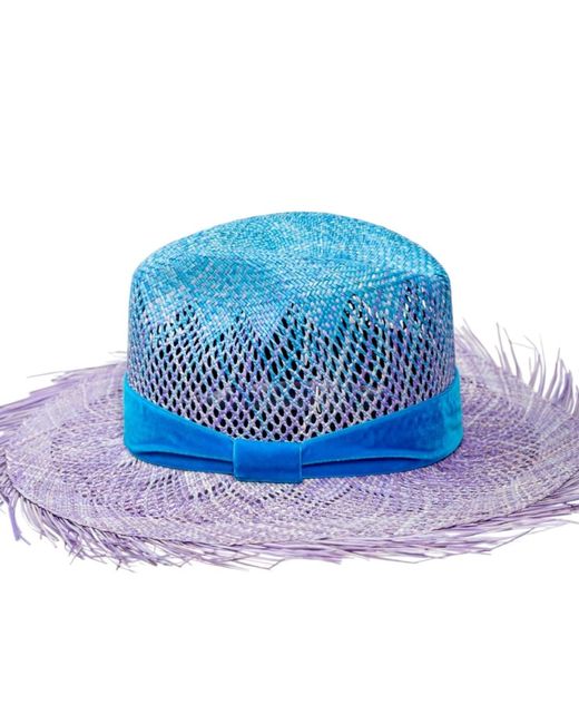 ORTUS Blue Arandano Straw Panama Hat