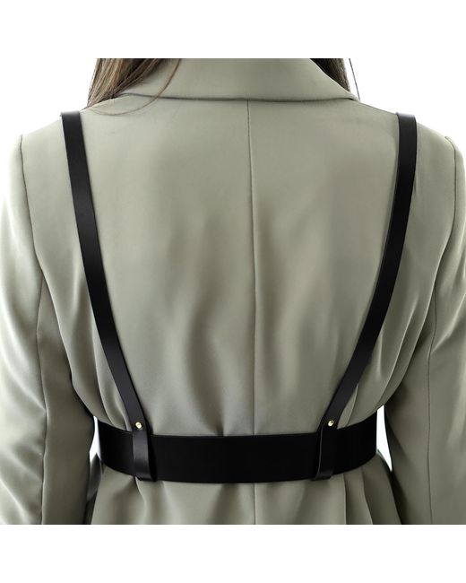 Haute Cuir Black Leather Suspender Harness