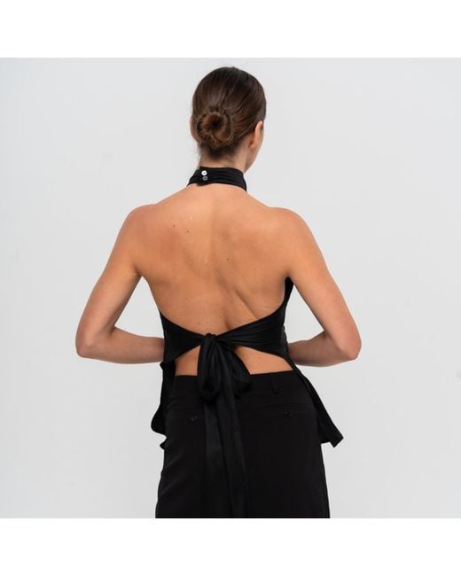 The Ethos Studio Blue Alica Top, Silky