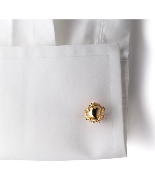 Kasun Metallic Orb And Pearl Cufflinks for men